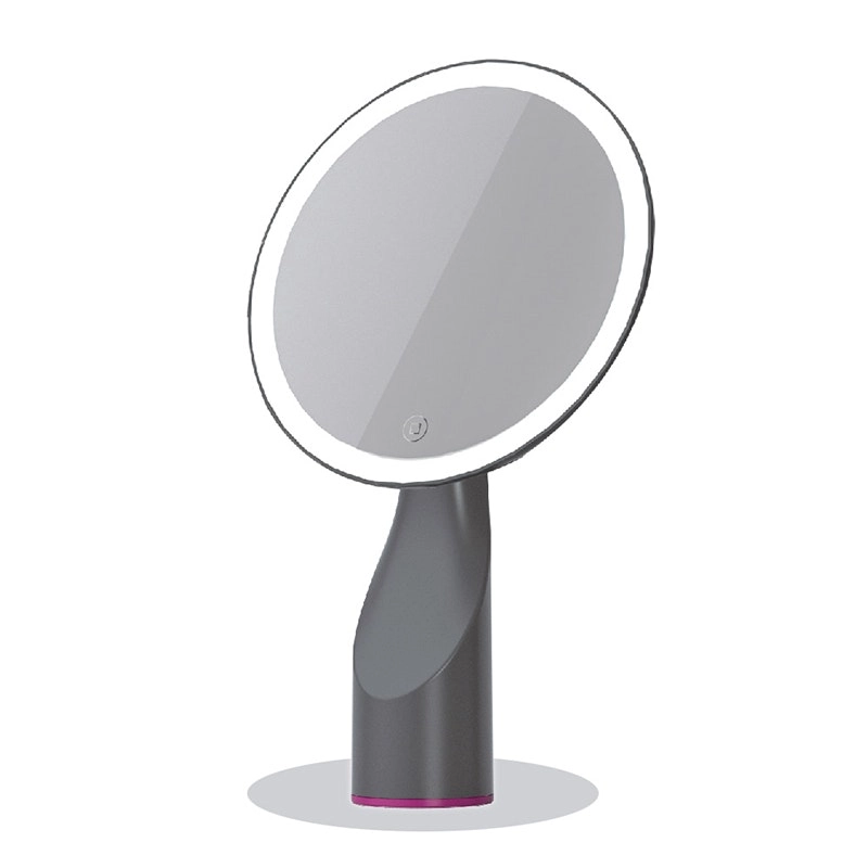 Sansai LED Lighted Rechargable Makeup Mirror 600mAh 21.5cm Metallic Grey