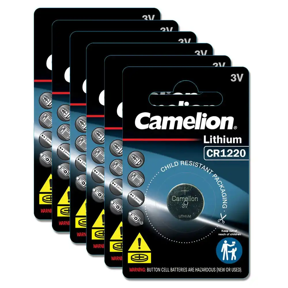 6x Camelion Lithium 1220 Button Cell 3V Batteries For Calculator/Watch/Car Keys