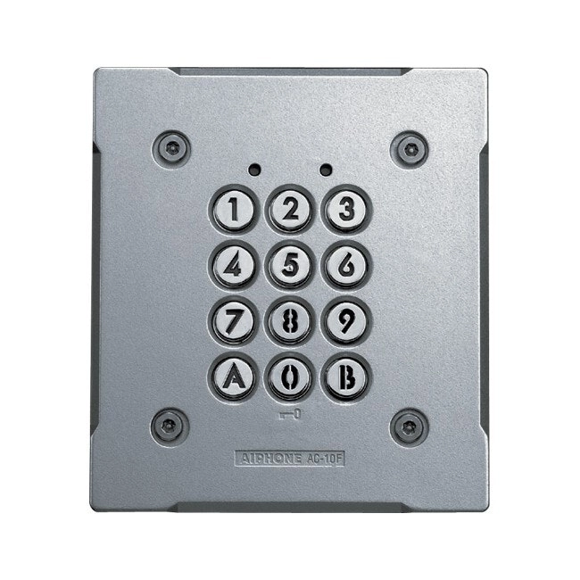 Aiphone AC10F Flush Mount Access Control/Keypad for DVF Door Station Silver