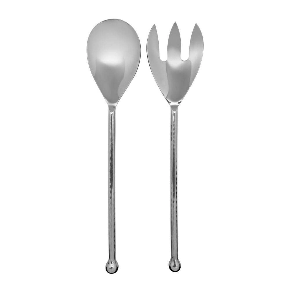 J.Elliot Olga Stainless Steel Utensil 28cm Salad Servers Cutlery Set Silver