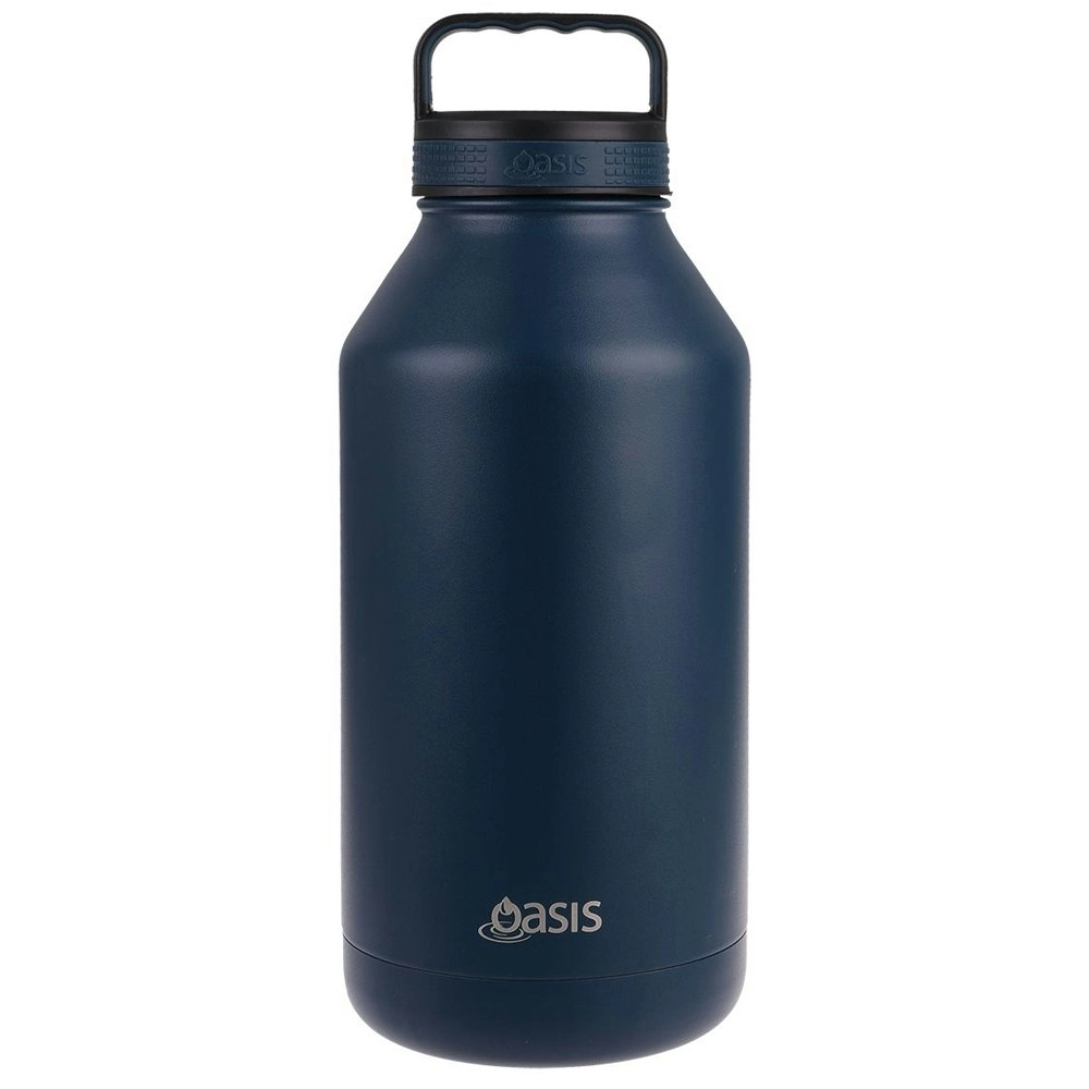 Oasis 1.9L Double Wall Insulated Titan Drink Water Bottle Stainless Steel Navy