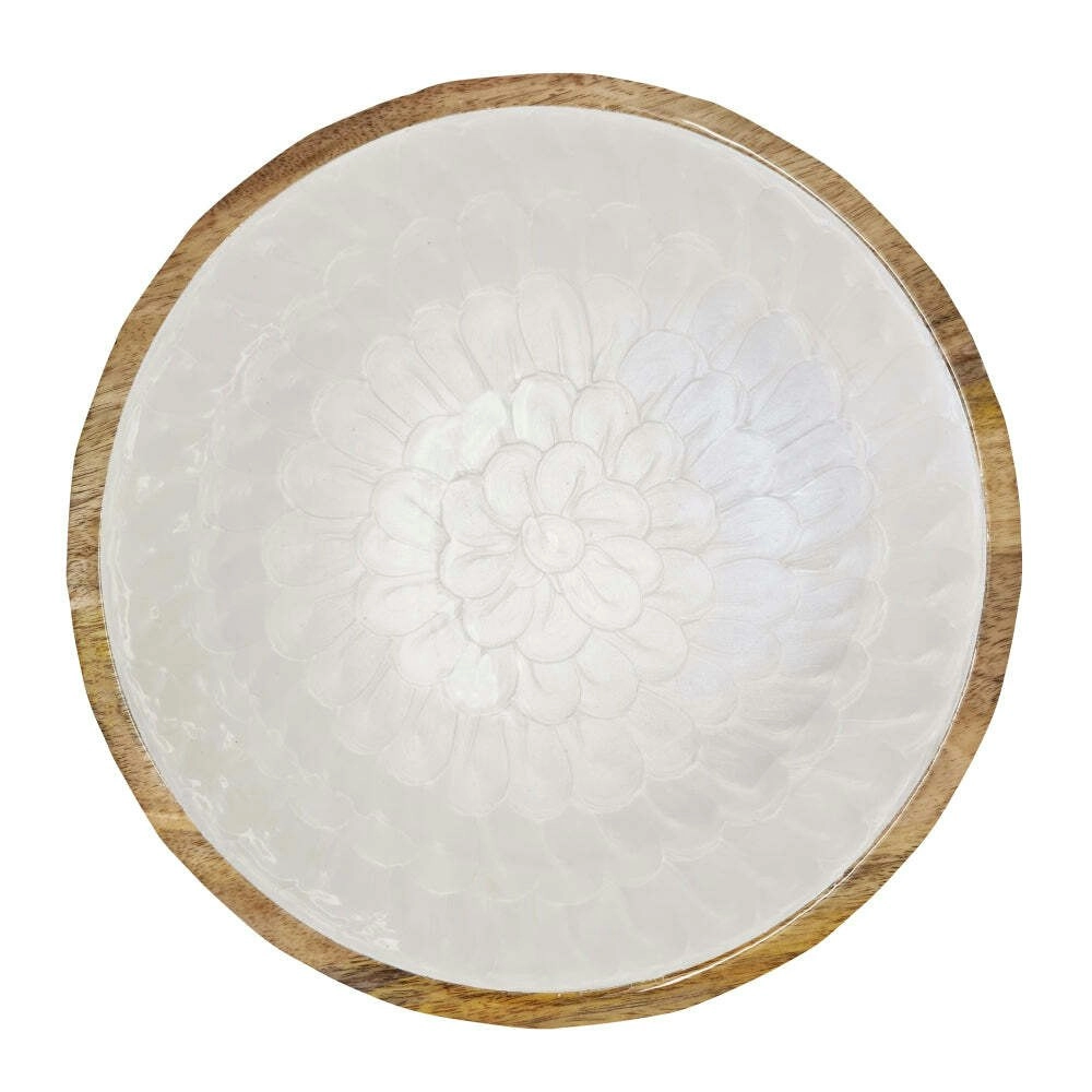 J.Elliot Como 34cm Round Salad Bowl Food Dish Serving Tableware Pearl/Natural