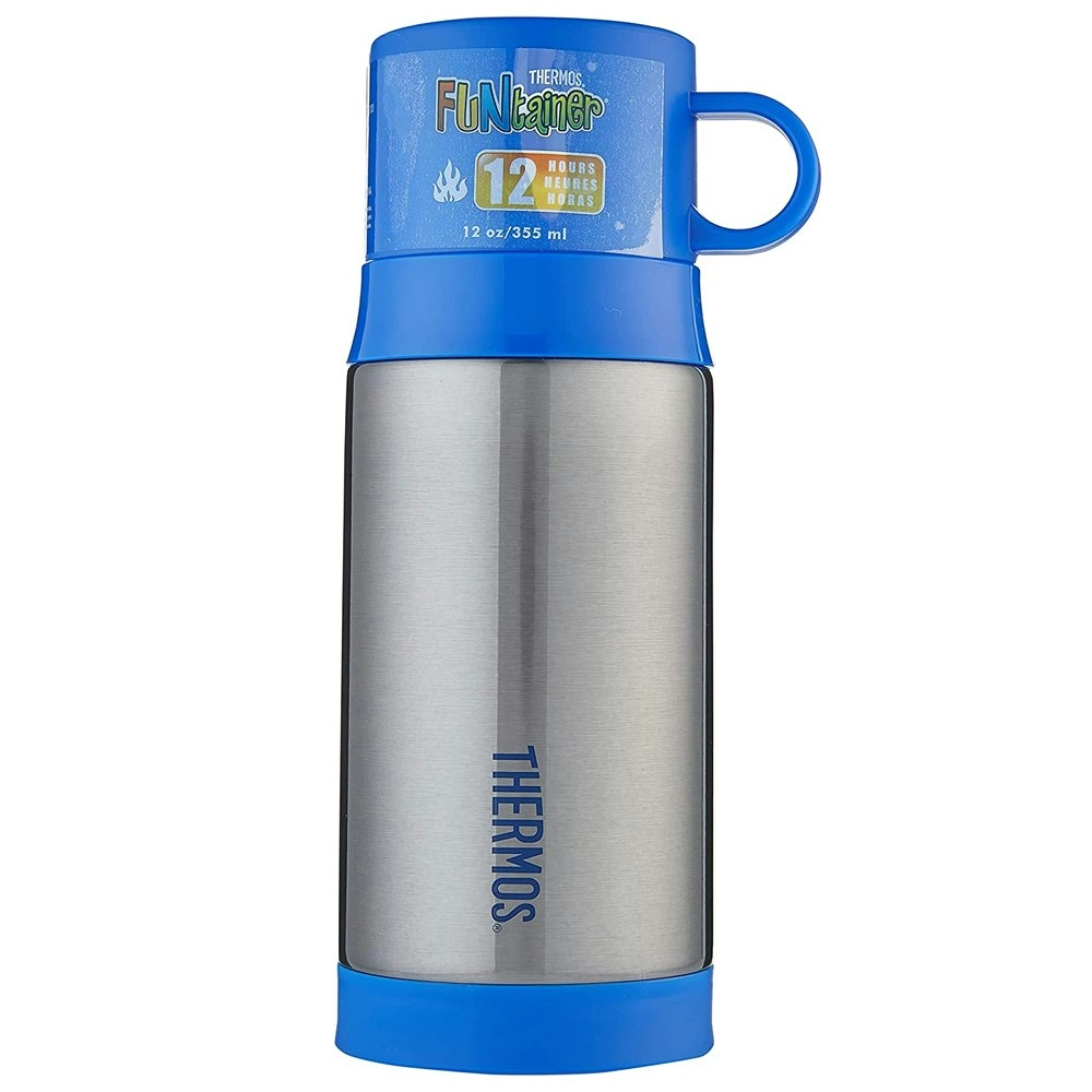 Thermos 355ml Funtainer Vacuum Insulated Warm Beveridge Drink Bottle Smoke SS