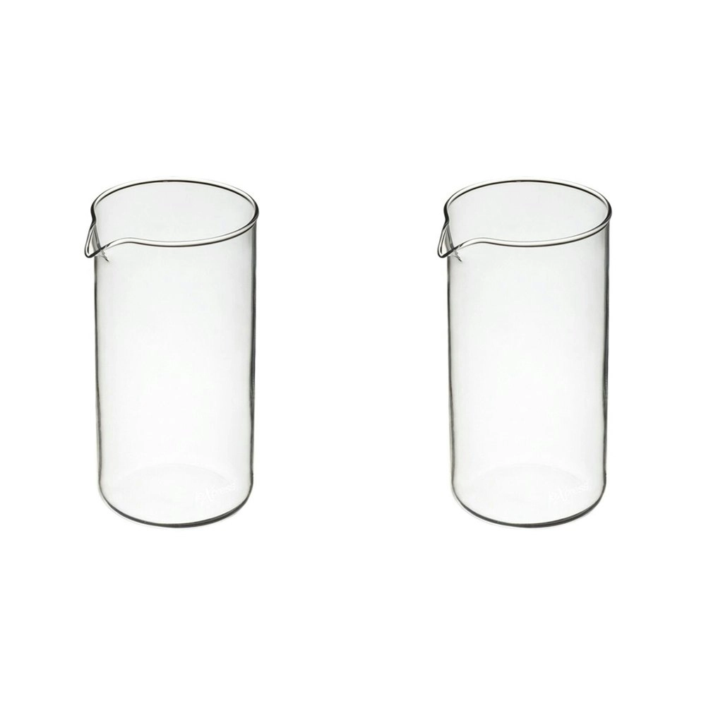 2x La Cafetiere 3-Cup Replacement 350ml Glass Jug Beaker For French Press Clear