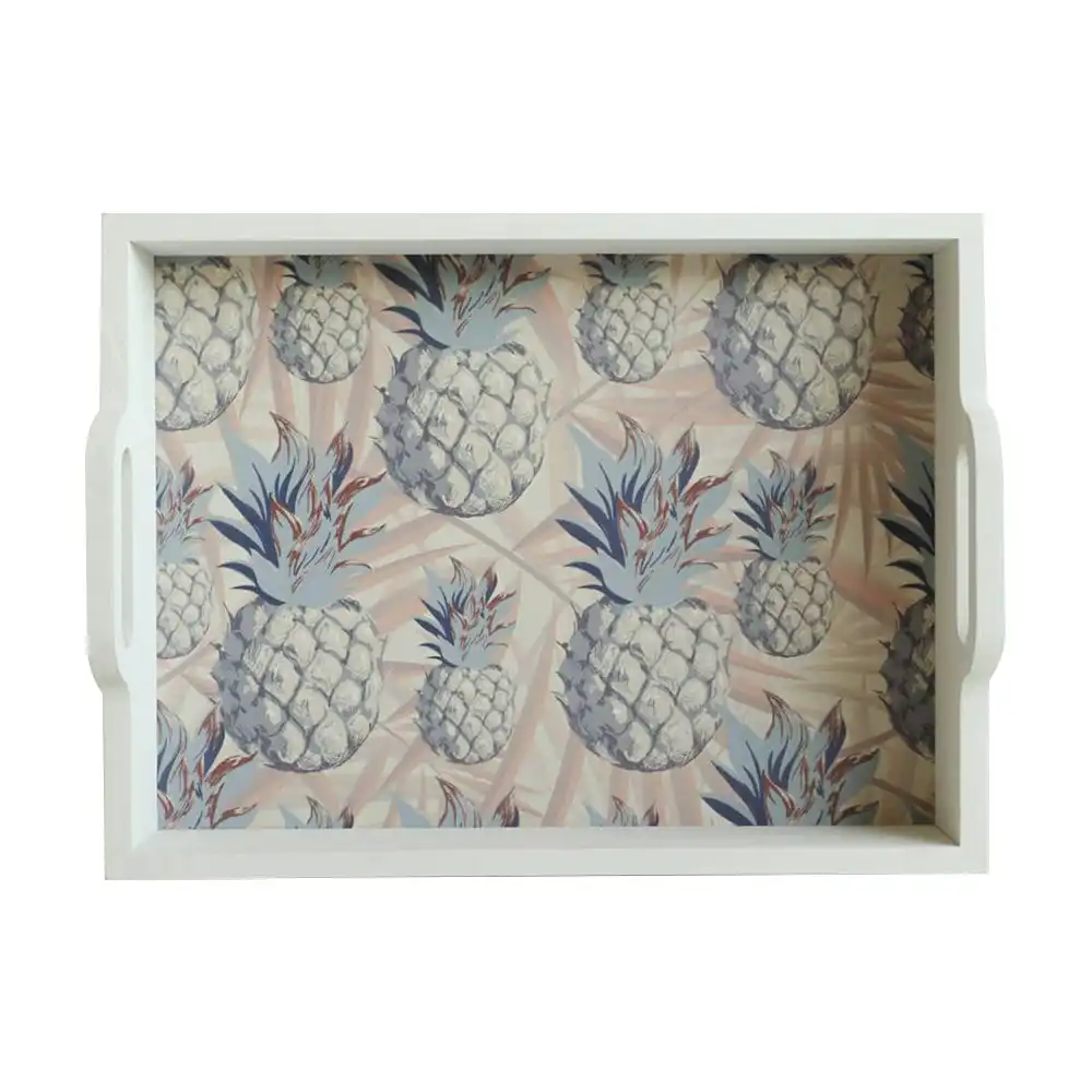 Rayell Pineapple Food/Kitchen Serving/Dining/Display Tray Pink 40x30x6cm