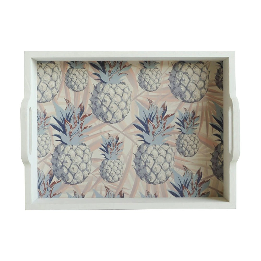 Rayell Pineapple Food/Kitchen Serving/Dining/Display Tray Pink 40x30x6cm