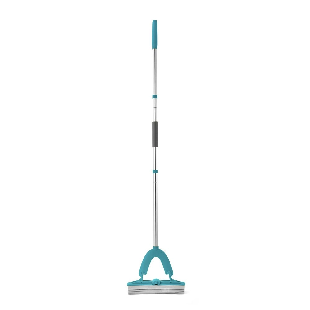 Beldray Slimline Hard Floor 131cm Cleaning Mop w/37cm Bucket Set Grey/Turquoise