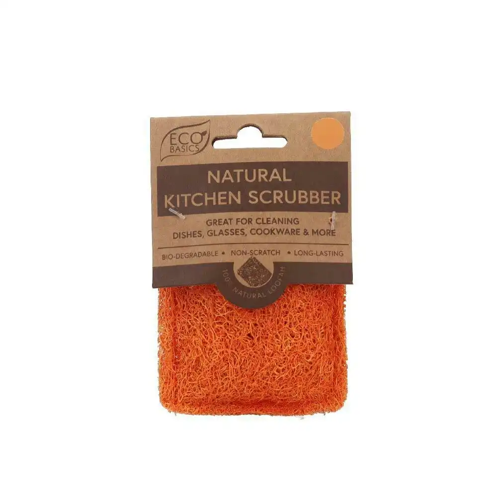 6x White Magic Eco Basics Natural Kitchen Scrubber Dirt/Grim Dish Cleaner Orange