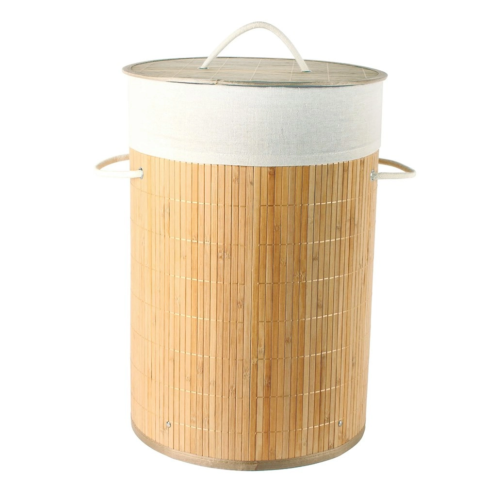 Maine & Crawford Kalib 60x38cm Bamboo Laundry Basket Storage w/ Lining Natural