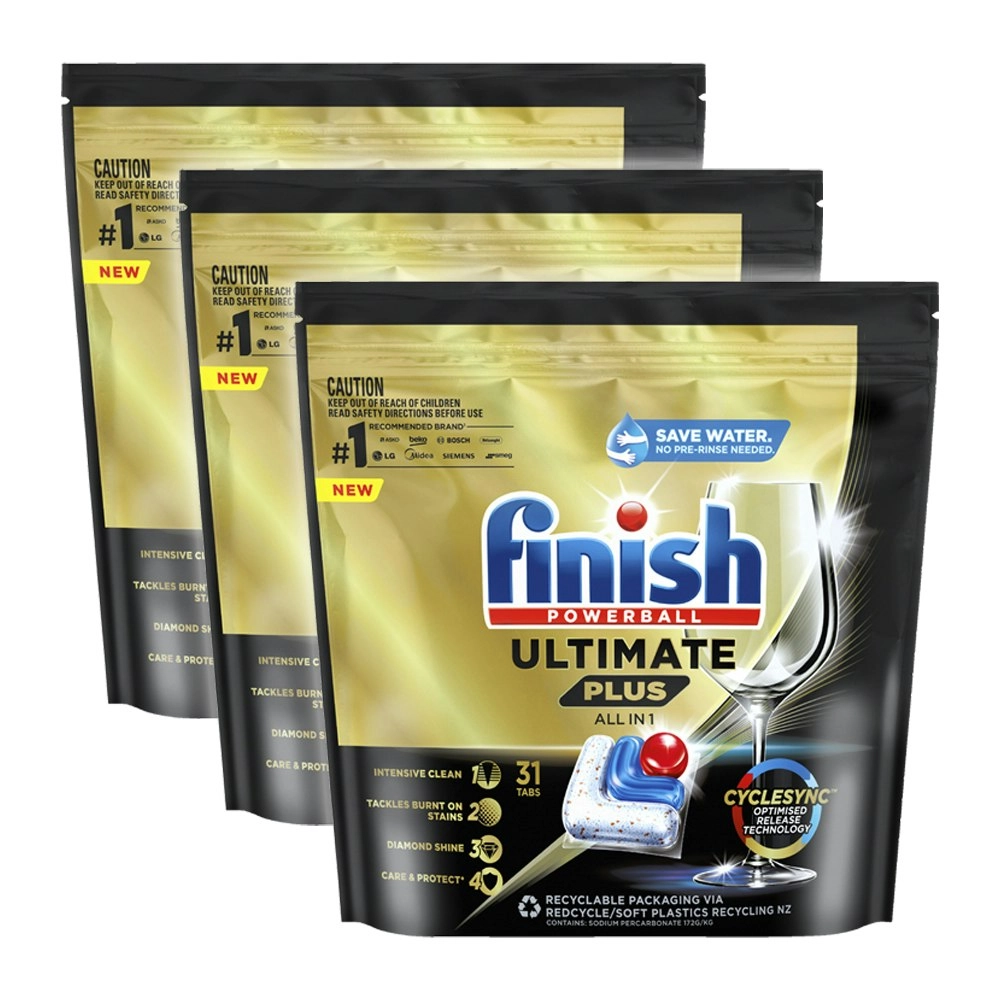 93pc Finish Powerball Ultimate Plus All In 1 Dishwashing Tablets Fresh Burst