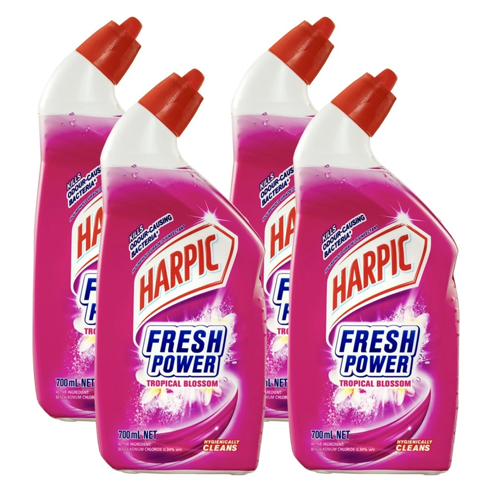 4PK Harpic Fresh Power Household Disinfectant Toilet Cleaner Tropical Blossom