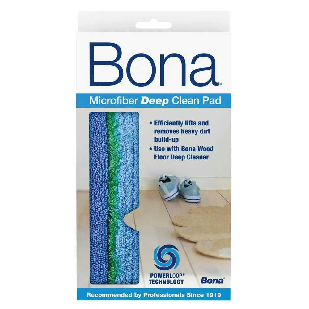 Bona Micro Fiber Deep Clean Replacement Pad Floor Cleaner for Cleaning Mop Blue