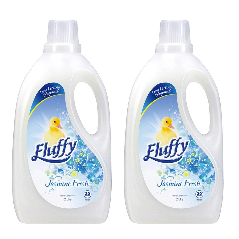 2x Fluffy 2L Laundry Fabric Softener Scent Washing Conditioner Jasmine Fresh