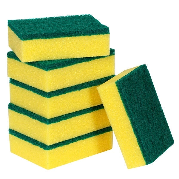 5x 6pc Northfork Kitchen Dishwashing Cleaning Sponge Scrubber Pads w/ Scourer