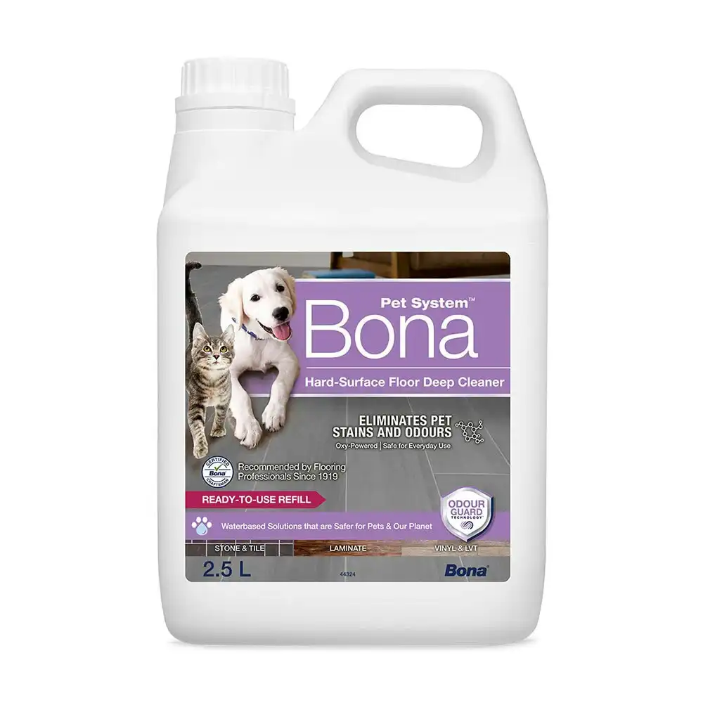 Bona Pet Care Hard-Surface Water-Based Floor Deep Cleaner 2.5L Refill Btl