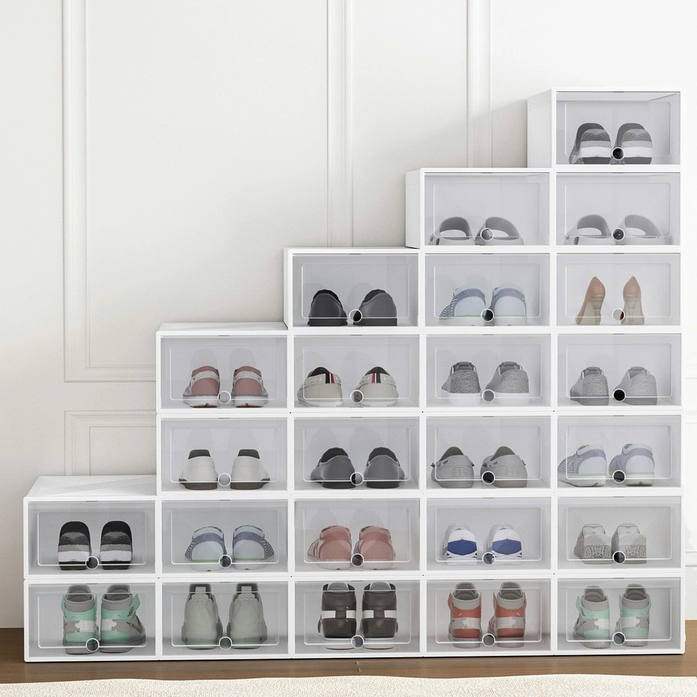 Artiss DIY Shoe Box Set of 24 Stackable White Abel