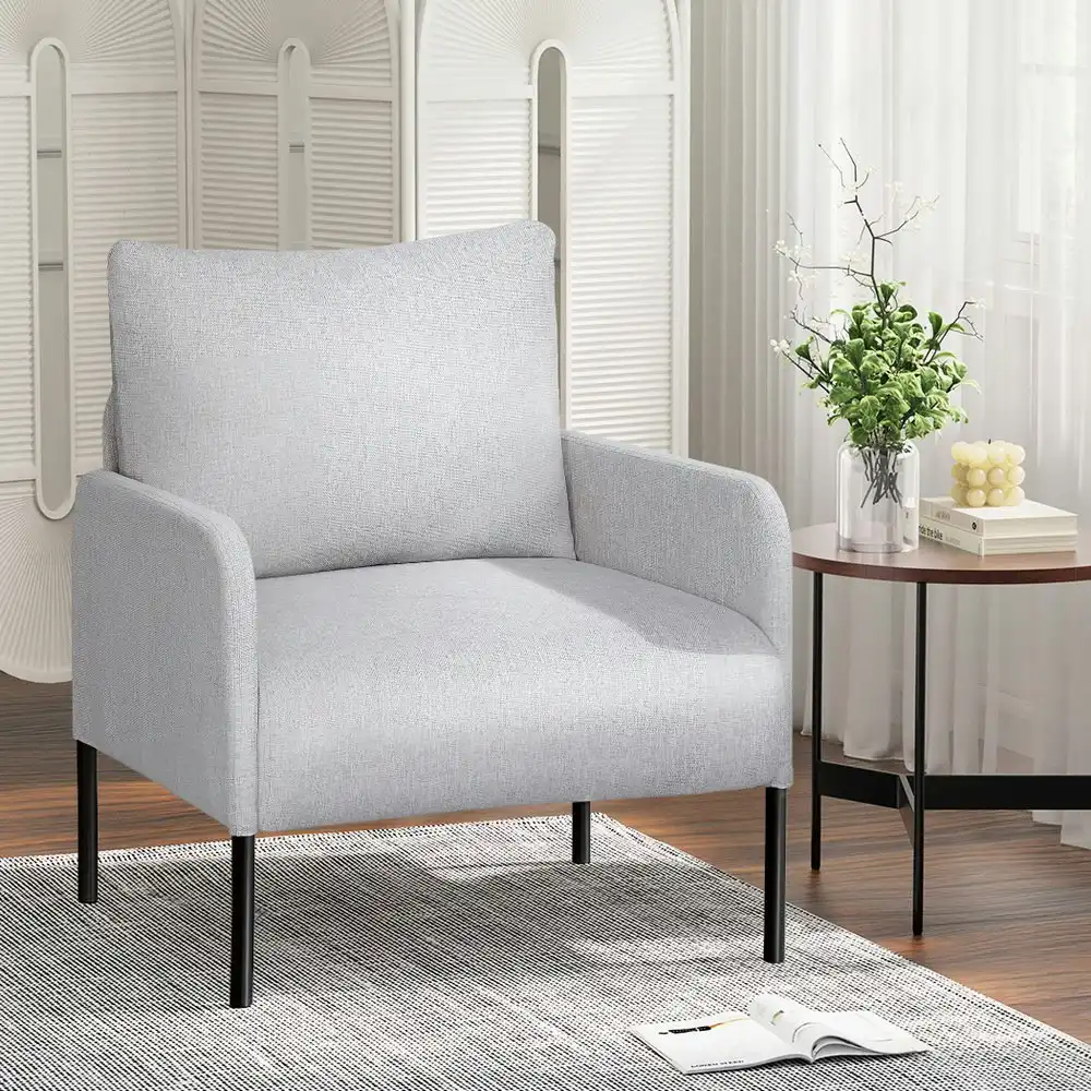 Artiss Armchair Single Sofa Grey Fabric Kane