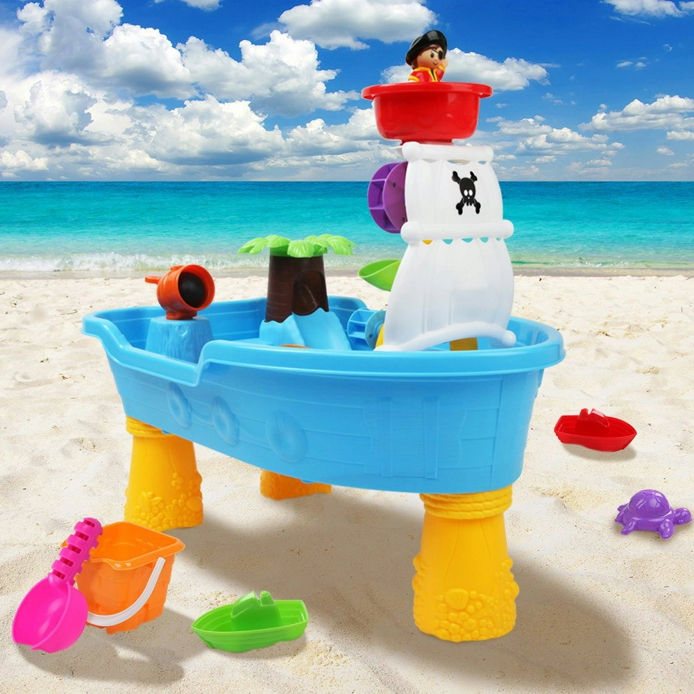 Keezi Kids Sandpit Pretend Play Set Sand Water Table Outdoor Beach Toy Children