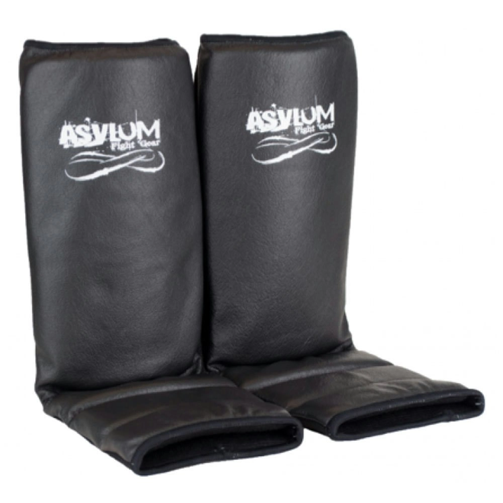 Asylum Medium MMA Shin Guards Fighter Boxing Equipment Fight Training Gear Black