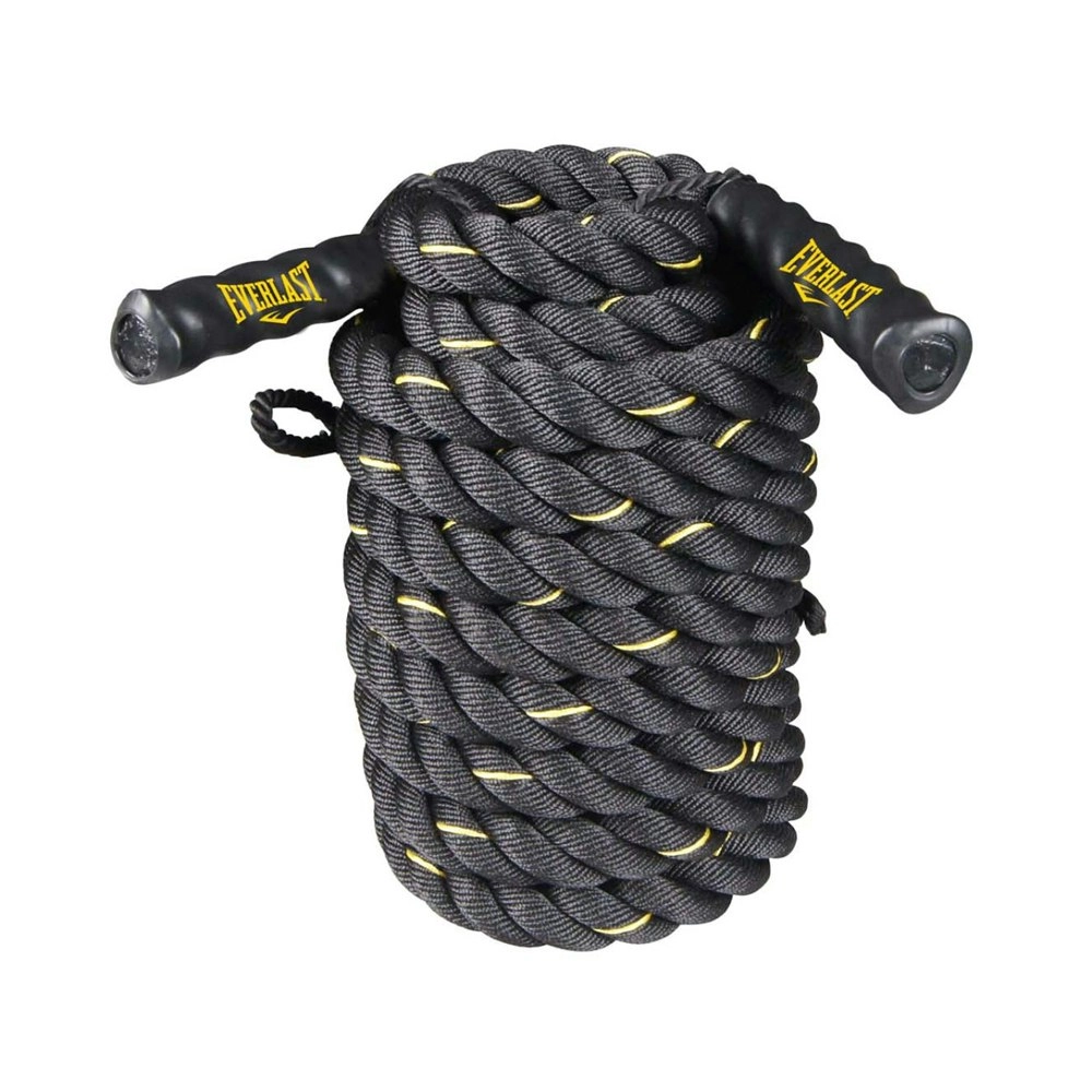 Everlast Heavy Fitness Training Home/Gym Strength Exercise 15m Battle Rope Black