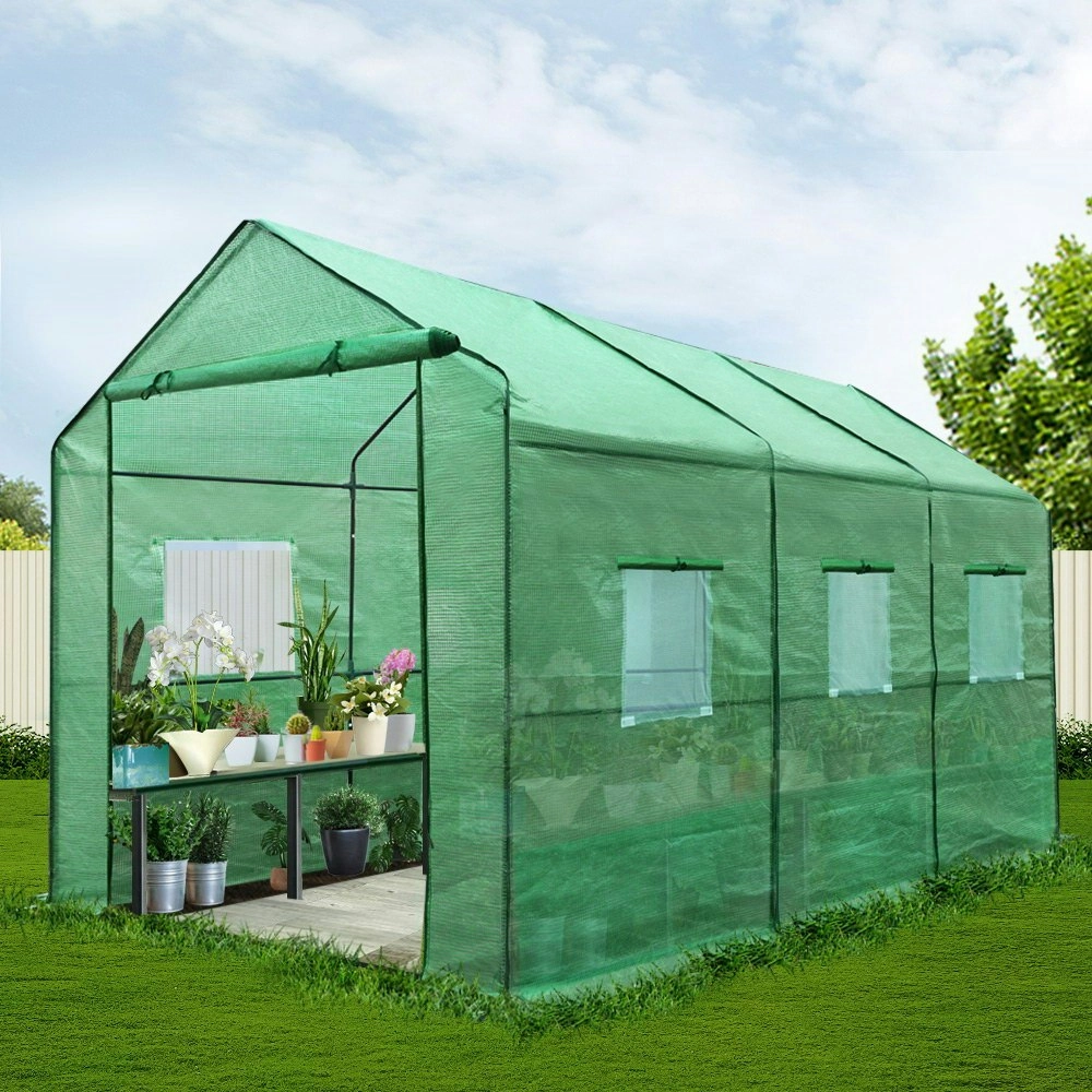 Greenfingers Greenhouse 3.5x2x2M Walk in Green House Tunnel Plant Garden Shed