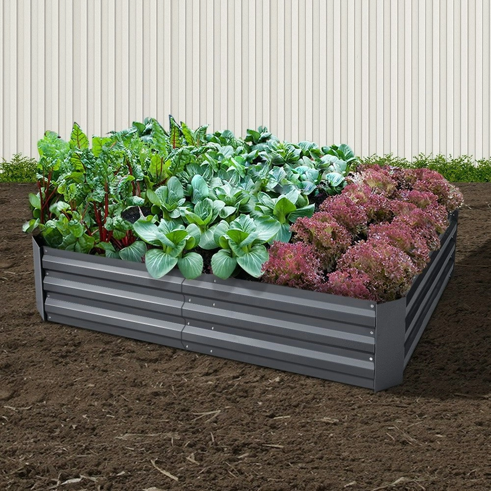 Green Fingers Garden Bed 150x90cm Planter Box Raised Container Galvanised Steel