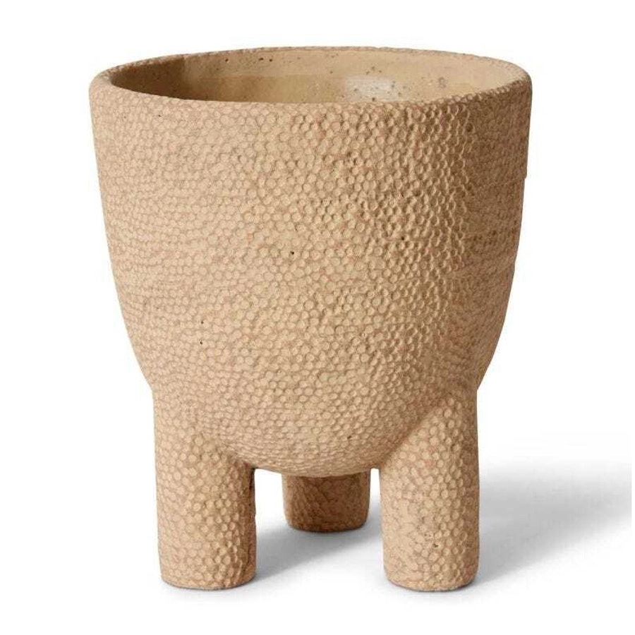 E Style Cooper 23cm Cement Plant Pot Home Decorative Flower Planter Brown