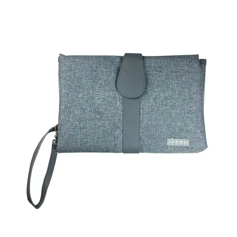 JJ Cole Baby Nappy/Diaper Changing Clutch/Mat/Foldable Handbag/Wallet/Bag Grey