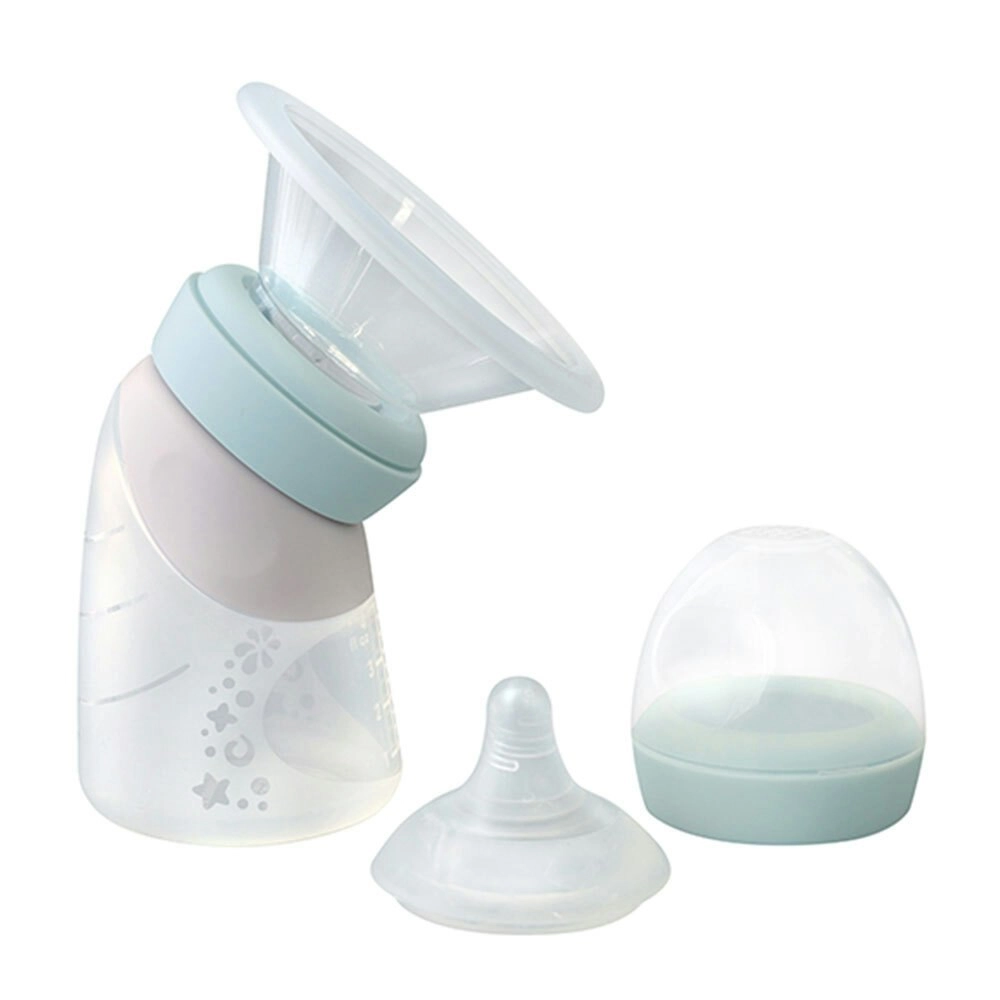 Marcus & Marcus Silicone Angled Feeding Pump Bottle & Breast Pump 120ml Green 0+