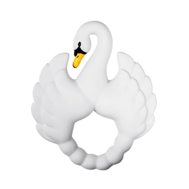 Natruba Swan 12cm Rubber Teether Sensory Play Teething Toy Baby/Infant 0m+ White