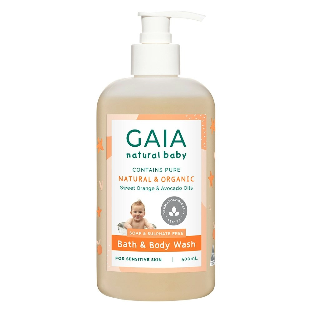 Gaia 500ml Pure/Organic Bath & Body Wash for Baby/Kids/Toddlers Vegan Friendly