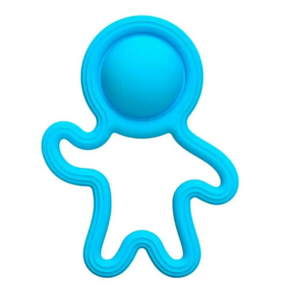 Fat Brain Toy Co. Lil Dimpl Kids Silicone Teether Toy Blue 14cm BPA-Free 0m+