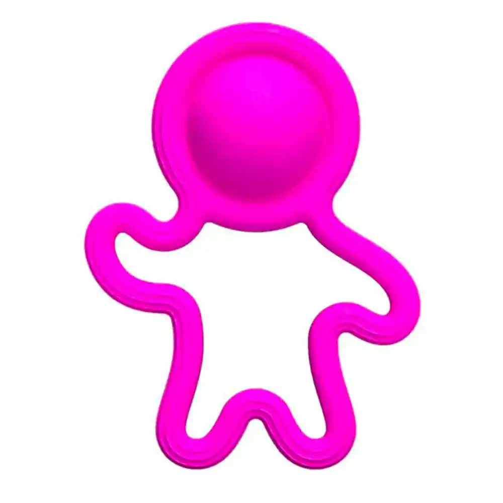 Fat Brain Toy Co. Lil Dimpl Kids Silicone Teether Toy Pink 14cm BPA-Free 0m+
