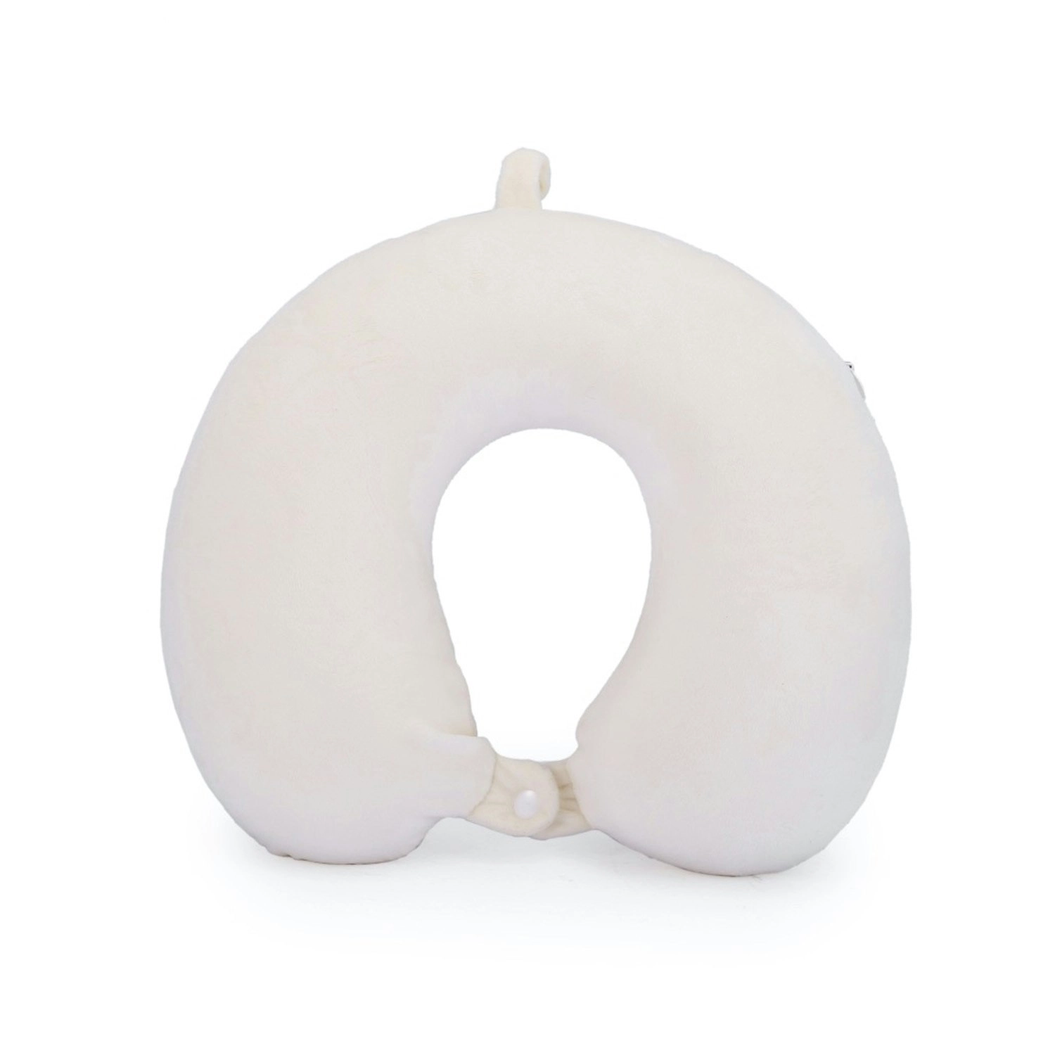 Kate Hill Bloom Lightweight Memory Foam Travel Neck Pillow w/ Loop White