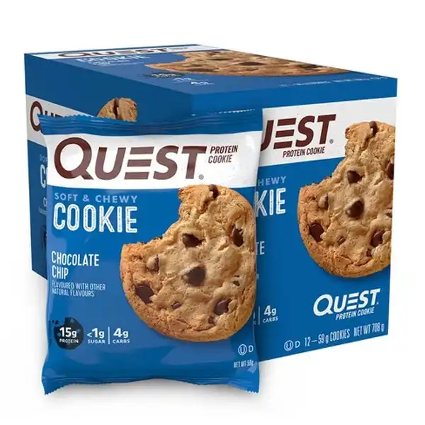 12pc Quest 59g Protein Cookie Healthy Weight Management Snack Chocolate Chip