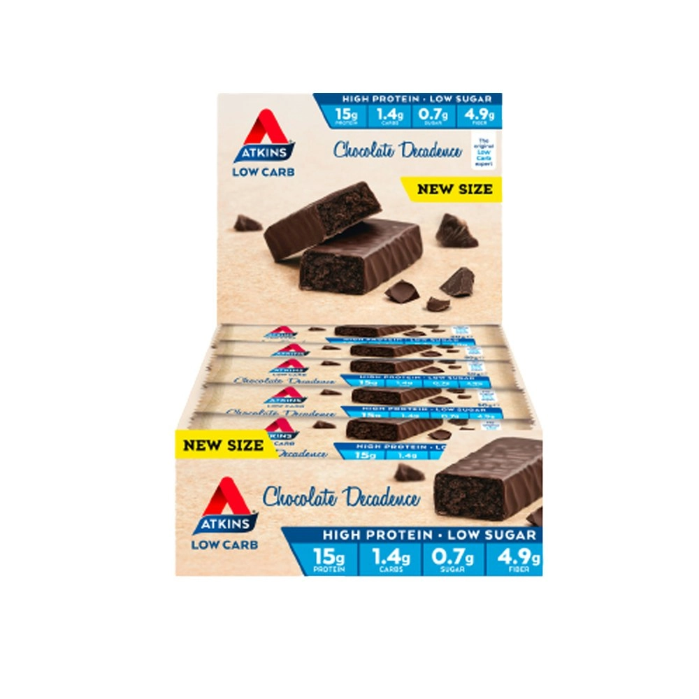 15pc Atkins Advantage Low Carb Protein Bar Snack Chocolate Decadence 50g