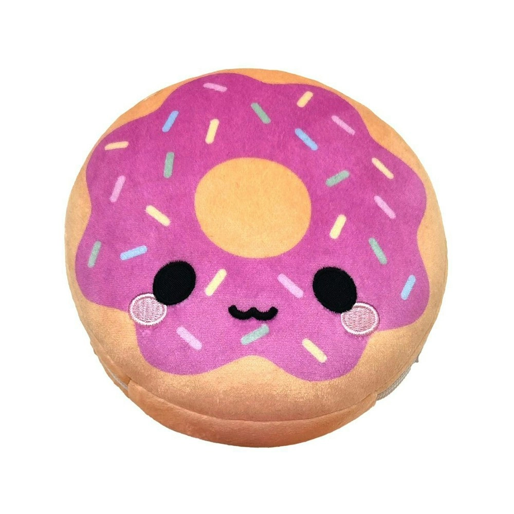 Relaxeazzz 15cm Donut Travel Pillow w/ Eye Mask 6y+ Kids/Adults Cushion Plush