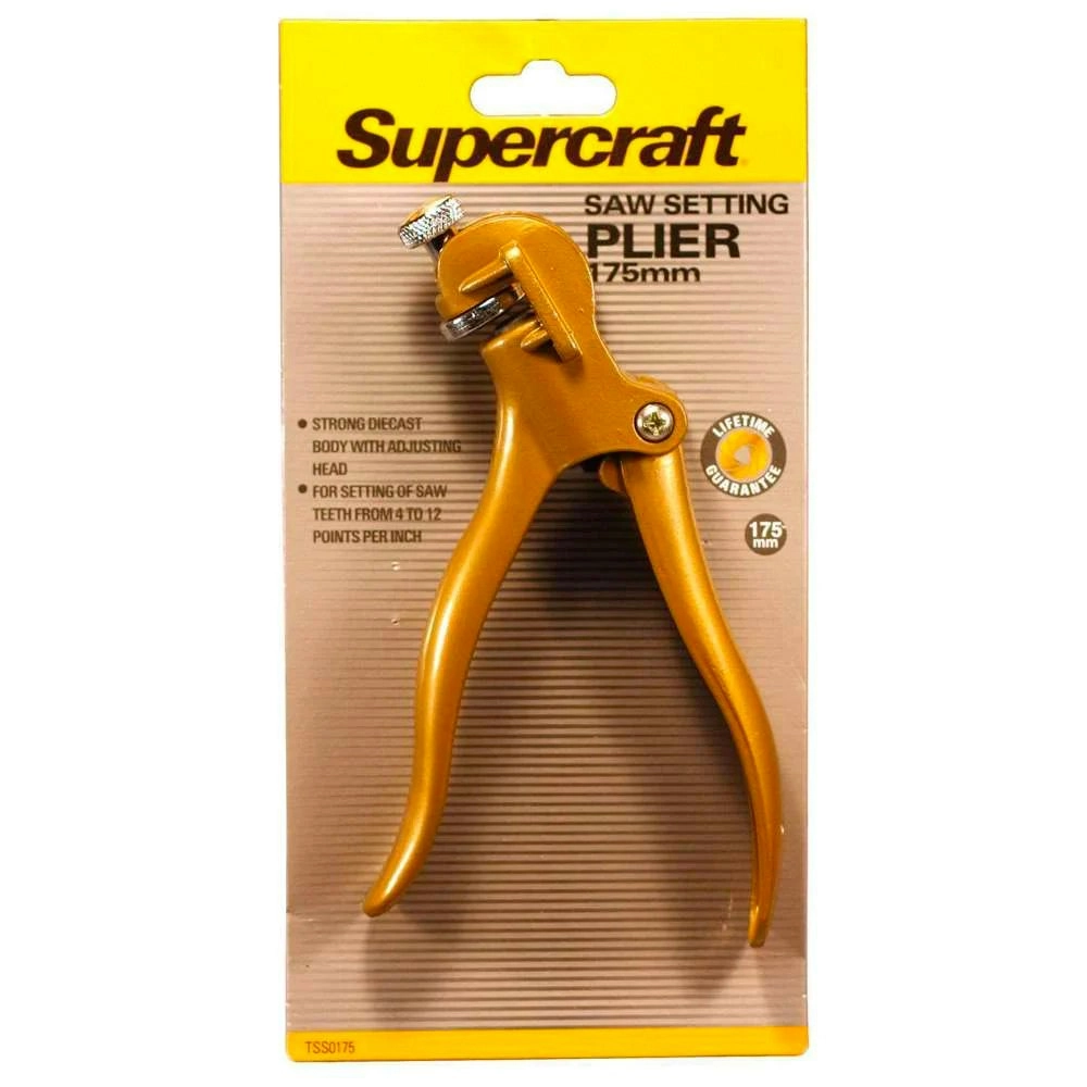 Supercraft Saw Teeth Setting Pliers Adjustable Head 4-12Tpi 175mm Diecast