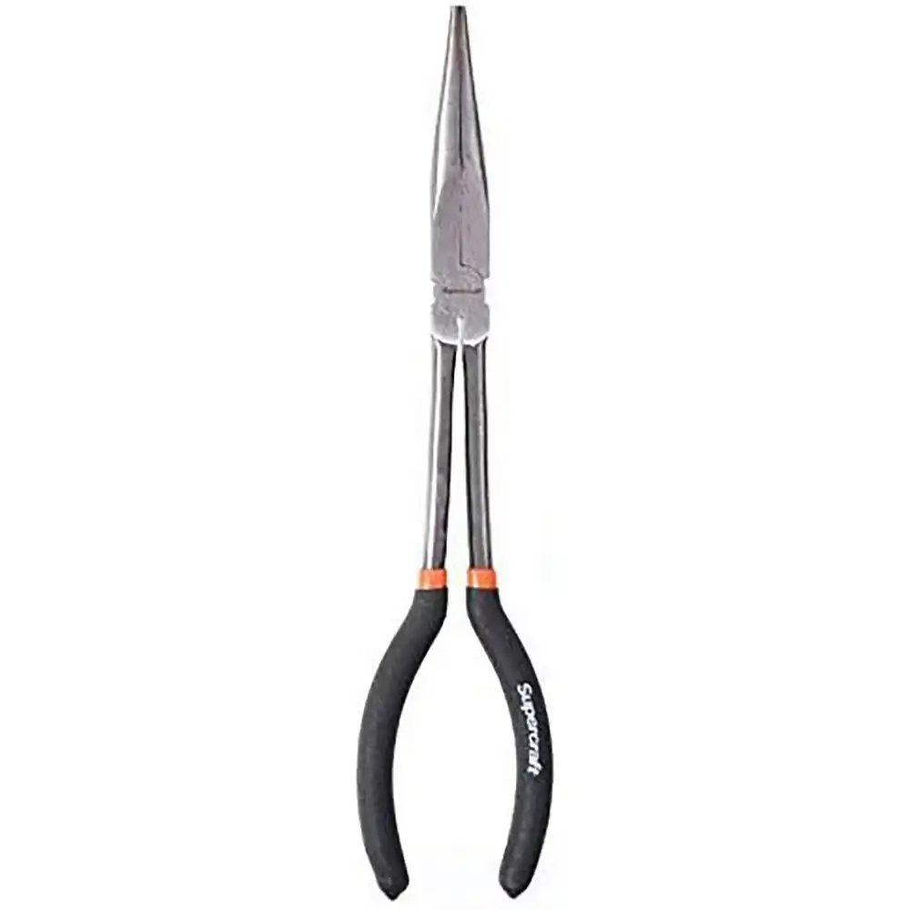 Supercraft Long Reach Needle Nose Pliers Carbon Steel 280mm Soft Grip Handles