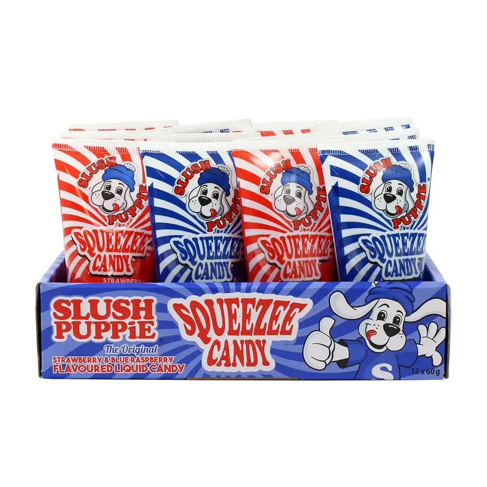 12pc Slush Puppie Squeeze Tube Liquid Candy Confectionary/Candy 60g Kids 5y+