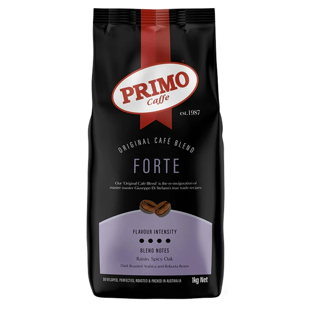 Primo Caffe Original Cafe Blend Dark Roasted Rasin/Oak Forte 1kg Coffee Beans