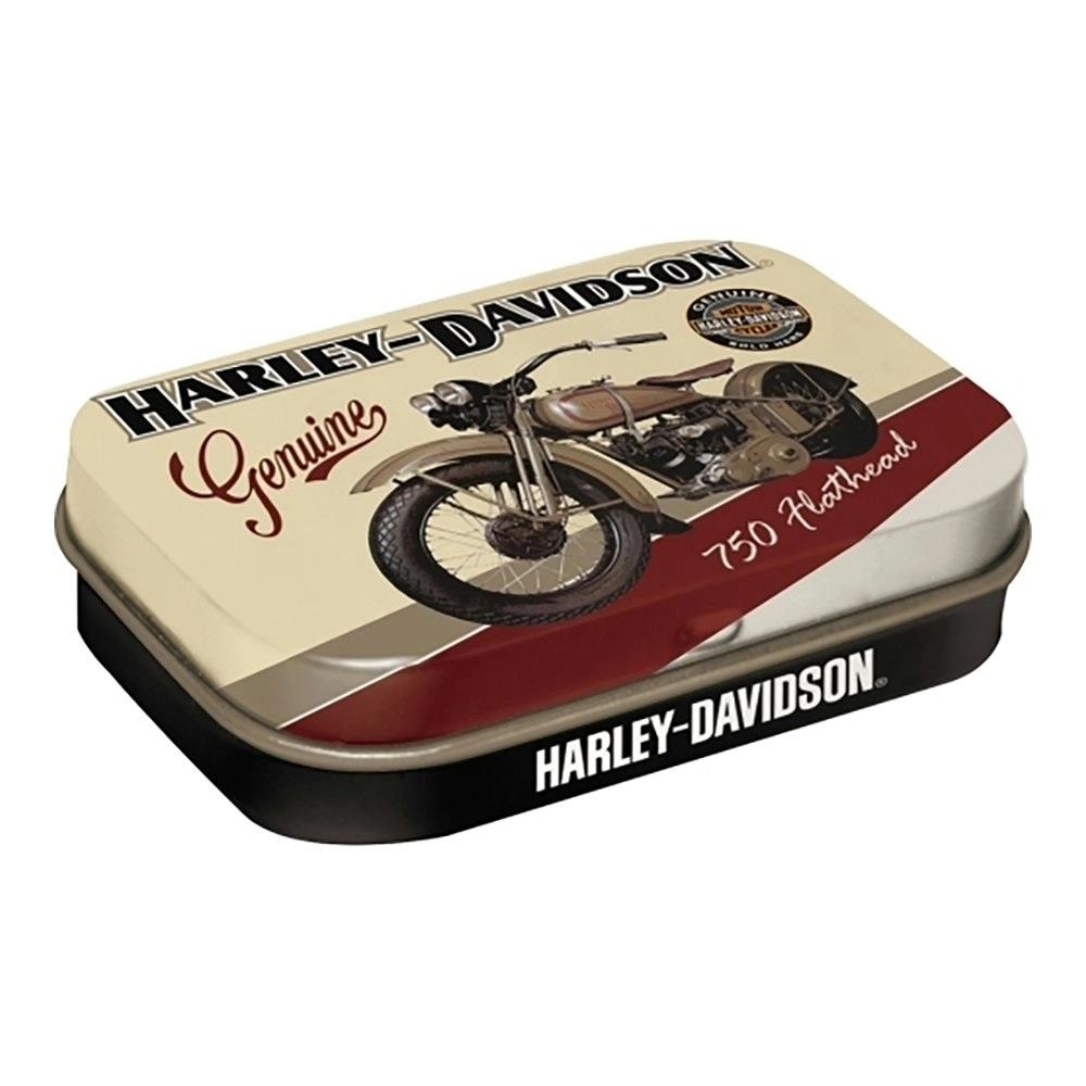 Nostalgic Art Mint Box 6cm Metal Tin Harley Flathead Fresh Breath Hard Candy