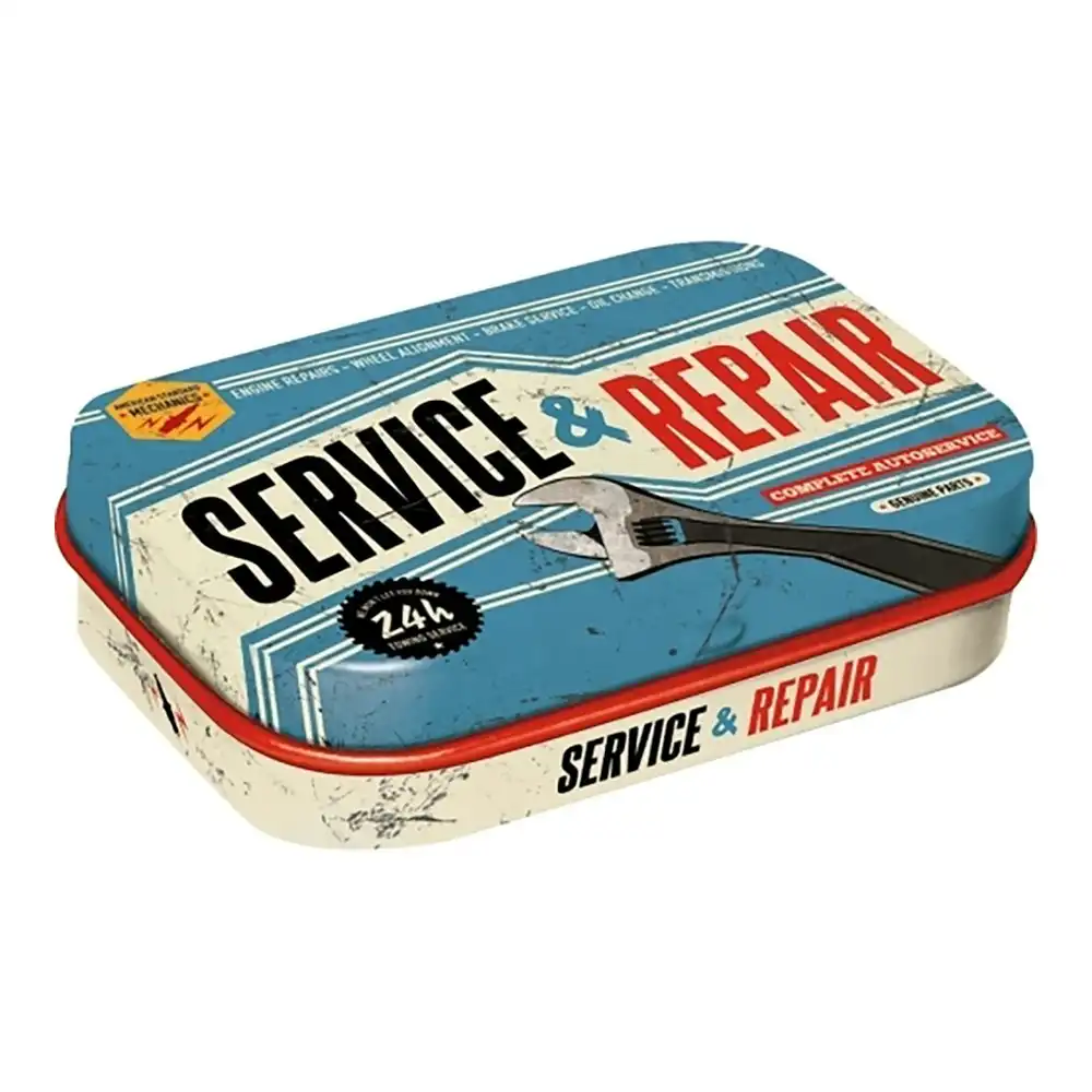 Nostalgic Art 6cm Mint Tin Box Service & Repair Fresh Breath Hard Candy Mints