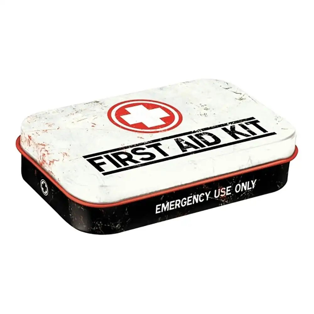 Nostalgic Art 10cm Mint Tin Box XL First Aid Kit Fresh Breath Hard Candy White