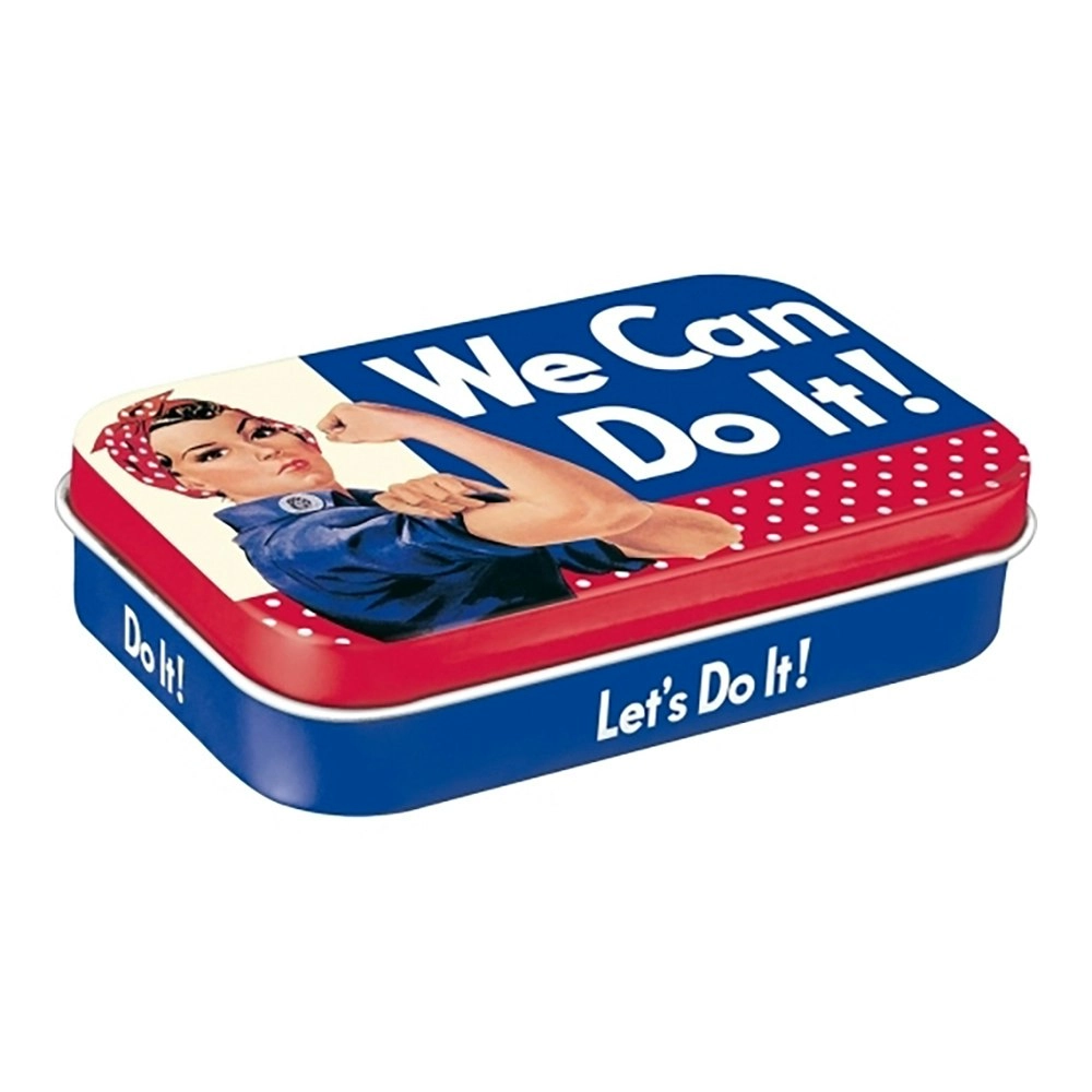 Nostalgic Art 10cm Metal Tin Mint Box XL We Can Do It Fresh Breath Hard Candy