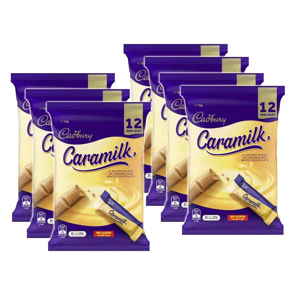 84x Cadbury Caramilk Sharepack Chocolate Confectionery Mini Bars Snack 12g