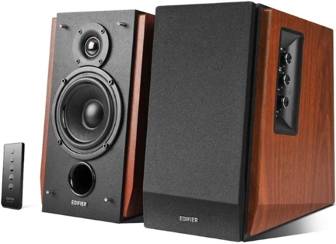 Edifier R1700BT Bluetooth Lifestyle Bookshelf Studio Speakers w/ 3.5mm AUX Brown