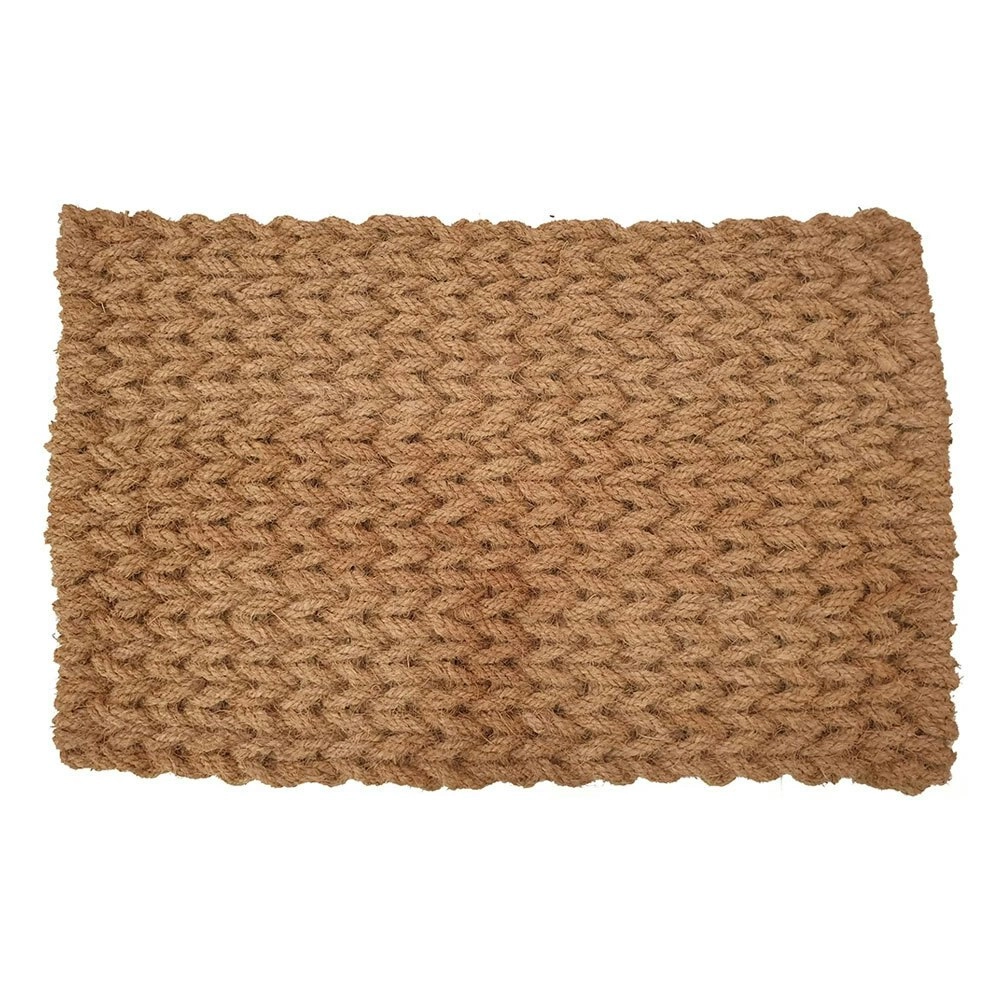 Solemate Coir Rope Knit Weave 60x90cm Stylish Outdoor Entrance Doormat