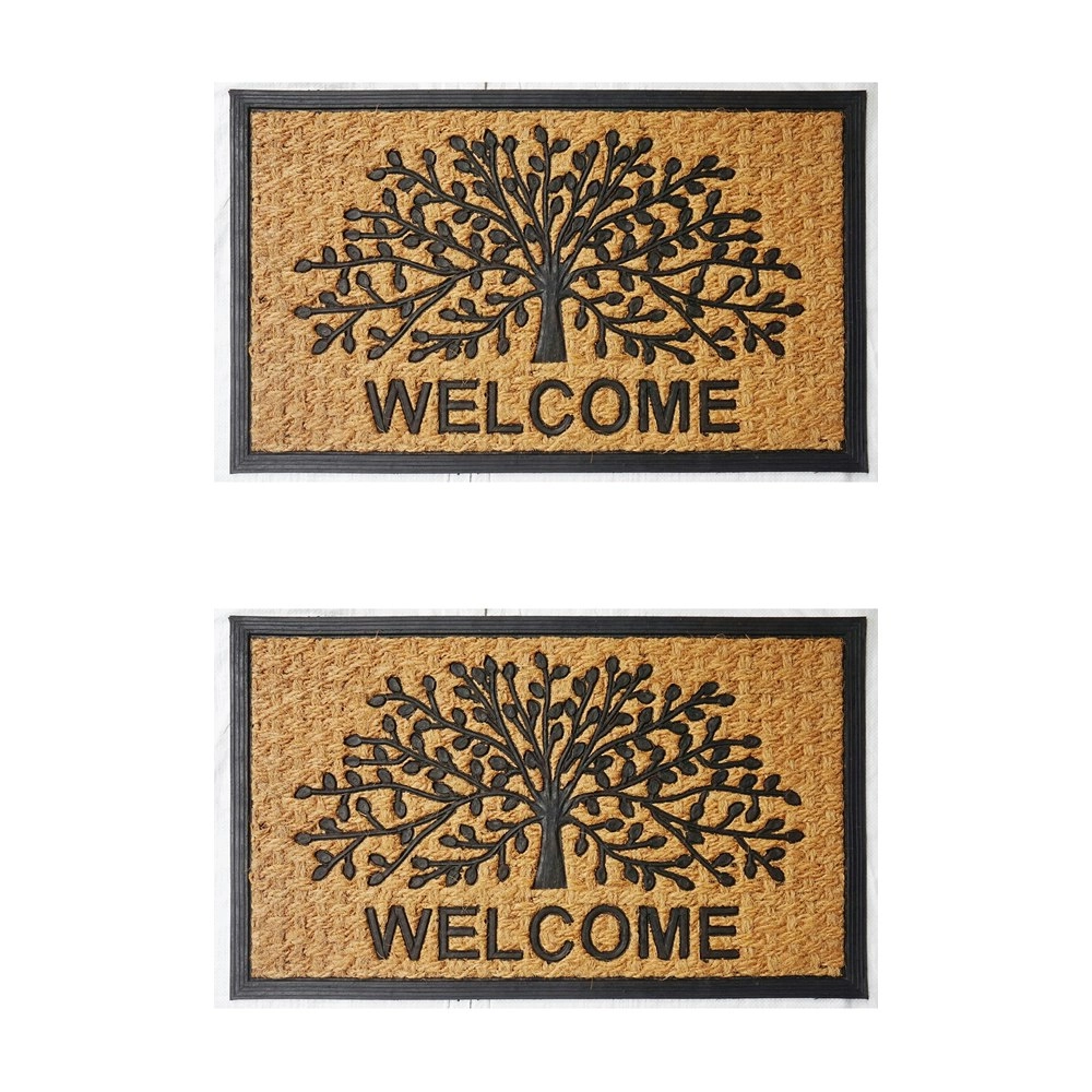 2PK Solemate Welcome Tree of Life 45x75cm Functional Outdoor Front Doormat