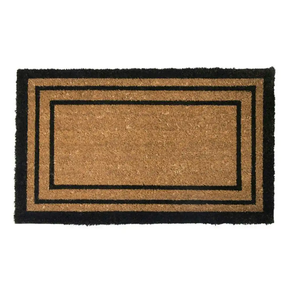 J.Elliot PVC Backed 45x75cm Coir Outdoor Mat Entrance Rug Rectangular Lines